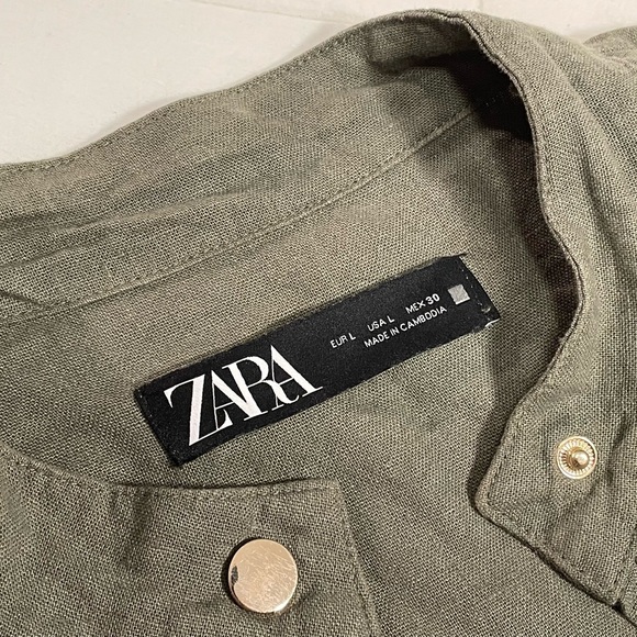 Zara Women's Olive Green Jacket - Picture 3 of 4
